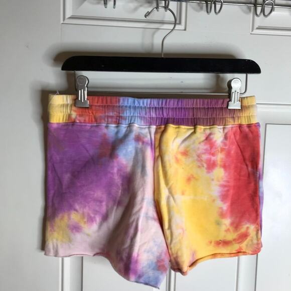 AR-33 Women's Fleece Sweatshirt/Sweat Shorts Set Multicolor Tie Dye NEW~ Size XS - Picture 5 of 8